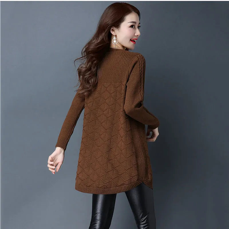 R7ma2023 New Korean Women s Autumn Long Long sleeved Sweater Tops Female winter Loose Bottoming Shirt