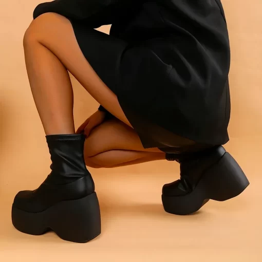 TTAWShoes for Women 2023 New Platform Women s Boots Fashion Punk Boots 12CM High Heel Boots
