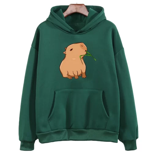 XEZdFunny Capybara Print Hoodie Women Men Kawaii Cartoon Tops Sweatshirt for Girls Unisex Fashion Harajuku Graphic