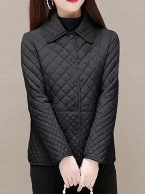 YS4ACoat Parkas Long Sleeve Quilted Coat Solid Color Ladies Winter Jacket New In External Clothes 2023
