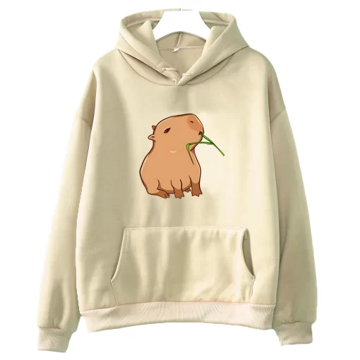 ZWdHFunny Capybara Print Hoodie Women Men Kawaii Cartoon Tops Sweatshirt for Girls Unisex Fashion Harajuku Graphic