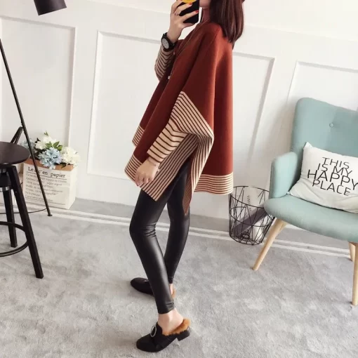ahGb2023 Women Pullover Female Sweater Fashion Autumn Winter Shawl Warm Casual Loose Knitted Tops
