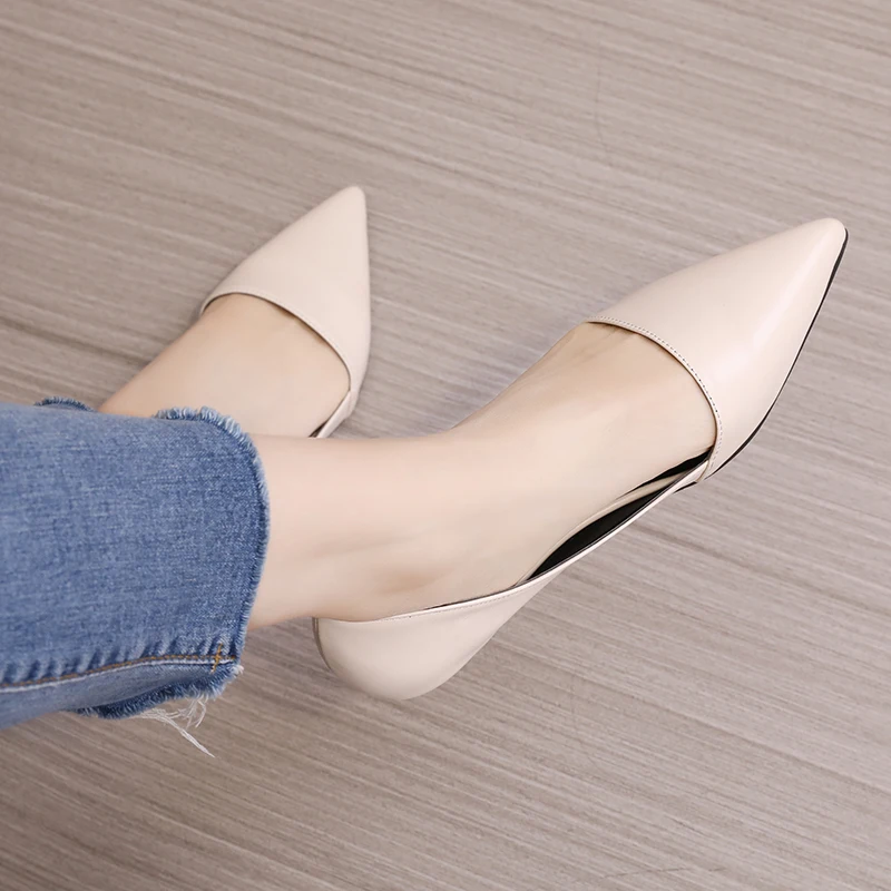 aoYyWomen Flat Shoes Slip on Pointed Toe Lady Loafers Plus Size 44 45 46 Shallow Single