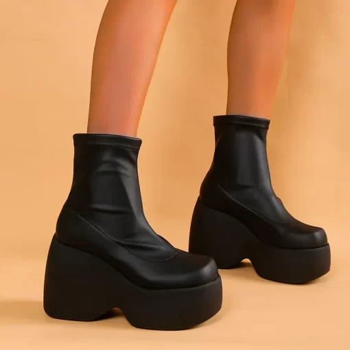 dzdrShoes for Women 2023 New Platform Women s Boots Fashion Punk Boots 12CM High Heel Boots
