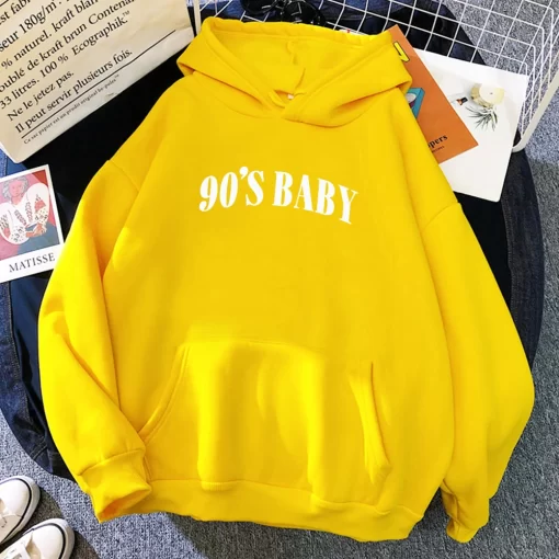 eqBt90 s Baby Letter Design Hoodies For Womens Hip Hop Personality Streetwear Trendy Multicolor Hoody Fleece