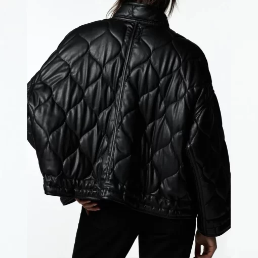 fUJpWomen Winter Parkas Thick Pu Parkas Coat Winter Quilted Jacket Faux Leather Streetwear Cotton padded Coat