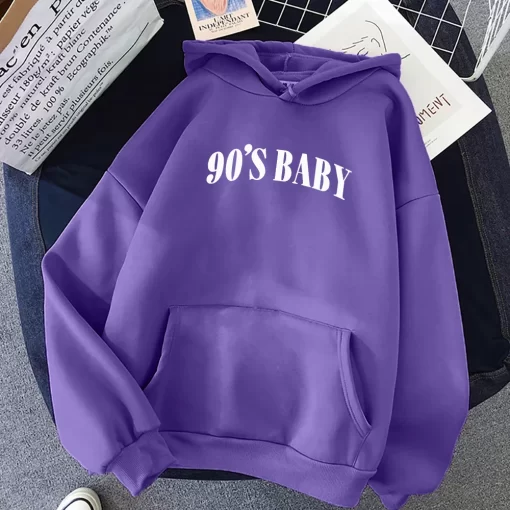 uaVI90 s Baby Letter Design Hoodies For Womens Hip Hop Personality Streetwear Trendy Multicolor Hoody Fleece