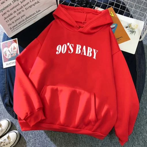 ucQT90 s Baby Letter Design Hoodies For Womens Hip Hop Personality Streetwear Trendy Multicolor Hoody Fleece