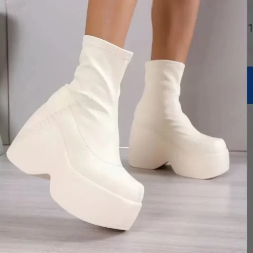 xM7yShoes for Women 2023 New Platform Women s Boots Fashion Punk Boots 12CM High Heel Boots