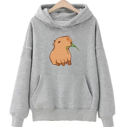 zplpFunny Capybara Print Hoodie Women Men Kawaii Cartoon Tops Sweatshirt for Girls Unisex Fashion Harajuku Graphic