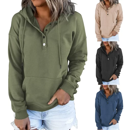 zrfvWomen Comfy Pure Hoodies Autumn Hooded Sweatshirt Women Hip Hop Hoodie Classic Hoody Pullover Tops Clothes