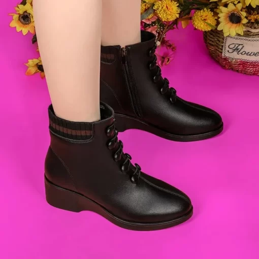 2022 Ins Ladie Snow Boots Zip Women s Boots Shoes Ankle for Female Soft Artificial Leather.jpg 640x640.jpg (1)