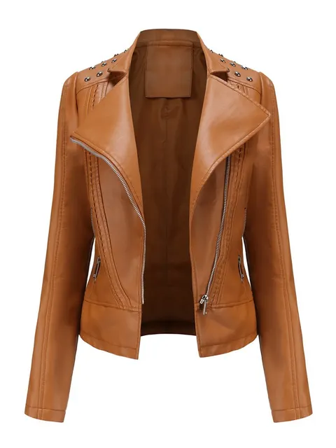 2022 New Women Spring Autumn Turn Down Collar Long Sleeve Slim Thin Small Coat Biker Suit.jpg 640x640.jpg