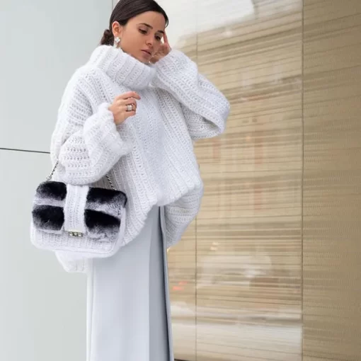 2023 Fashion Fluffy Turtleneck Women Sweater Tops Knitted Casual Warm Sweaters Female Lady Soft Long Sleeve.jpg 640x640.jpg (1)