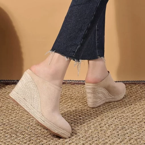 7vumIheeled ShoesFaux Suede Ladies Wedge Heel Women Casual Sketches Sandals Women s Flip Flop Sneaker Sandals