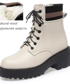 AIYUQI Women Winter Boots Large Size Fashion Wool Warm Genuine Leather Women Socks Boots Non Slip.jpg 640x640.jpg (1)
