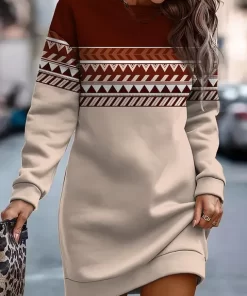 Autumn Winter Fashion Print Sweatshirt Dress For Women O Neck Long Sleeve Casual Loose Dresses 2023.jpg 640x640.jpg (2)