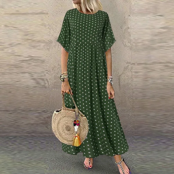 Boho Maxi Dress Vintage Print Summer Half Sleeve Loose Dress Casual Plus Size Female Long Dress.jpg