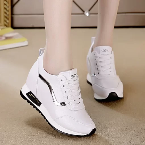 Fashion Inside Elevated Height Women s Shoes Korean Style White Shoes Autumn New Wedges Casual Sneakers.jpg (1)