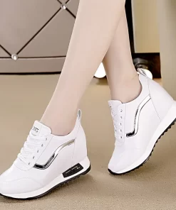 Fashion Inside Elevated Height Women s Shoes Korean Style White Shoes Autumn New Wedges Casual Sneakers.jpg (3)