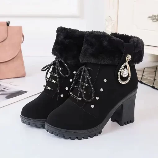 Faux Fur Winter Ankle Boots For Women Plush Thick Warm High Heel Female Martin Boots Party.jpg 640x640.jpg