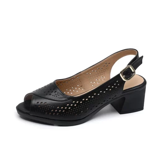 GKTINOO 2023 Open Toe Hollow Summer Shoes Woman Genuine Leather Sandals Med Heels Dress Sandals Ladies.jpg 640x640.jpg