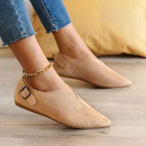 New casual Loafers Women Shoes 2023 Spring Summer Soft Fashion Flats Zapatos Women Pointed Toe Shallow.jpg