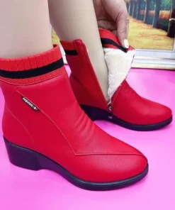 Red Women s Short Boots 2023 Winter Warm Platform Boots High Quality Women Rome Shoes Anti.jpg 640x640.jpg (1)