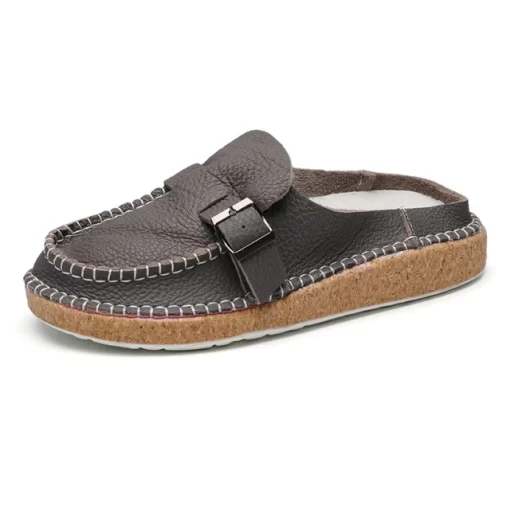Slip On Summer Flats Mules Sandals For Women Platform Ladies Walk Shoes Round Toe Vintage Open.jpg 640x640.jpg (3)