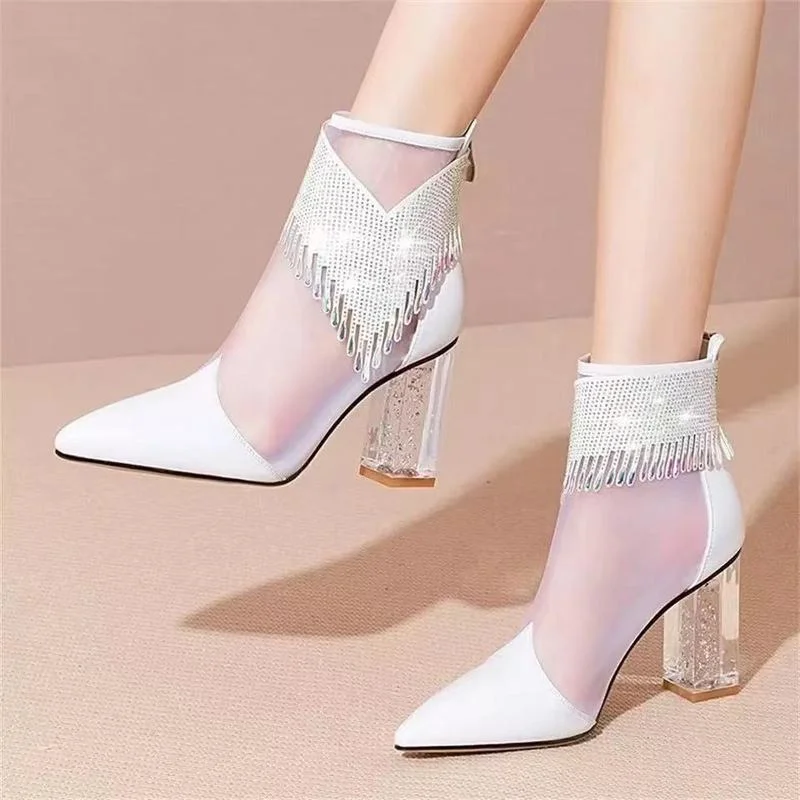 Summer Fashion Boots Women 2022 New Glitter Rhinestone Ladies Pointed Toe Chunky Heel Shoes Dress Party.jpg (2)