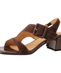 Women Sandals Summer Suede Mid Heels Fashion Shoes Brand Slides Open Toe Pumps Party Shoes Dress.jpg