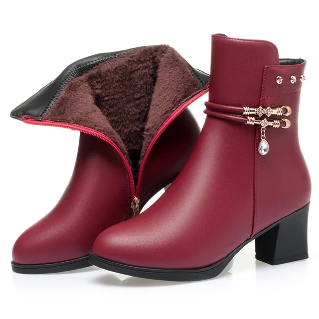 Women Soft Leather Ankle Boots 2023 Spring Winter with without Thick Plush Comfortable Thick High Heels.jpg 640x640.jpg