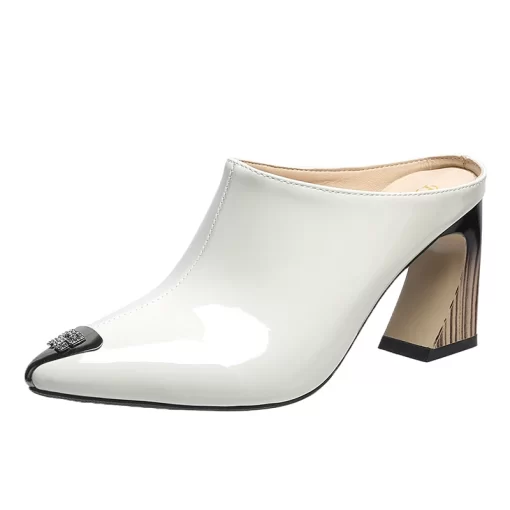 tTVjSandalias Summer 2022 New Women Slipper High Heel Sandal Shoes Ladies High Quality PU Leather Slides