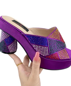 5L9t2023 Nigerian Sandals Platform Shoes Ladies Party High Heel Open Toe Luxury Wedding Ladies High Heels