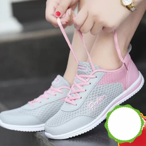8SfUWomen s Sports Shoes Classic Sneakers Woman Breathable Mesh Lace Up Sport Sneaker Mix Color Casual