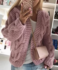 ANwI2023 fall winter wish new sweater women s European and American rough and thick thread twist