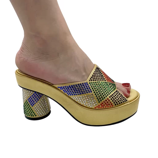 FKYE2023 Nigerian Sandals Platform Shoes Ladies Party High Heel Open Toe Luxury Wedding Ladies High Heels
