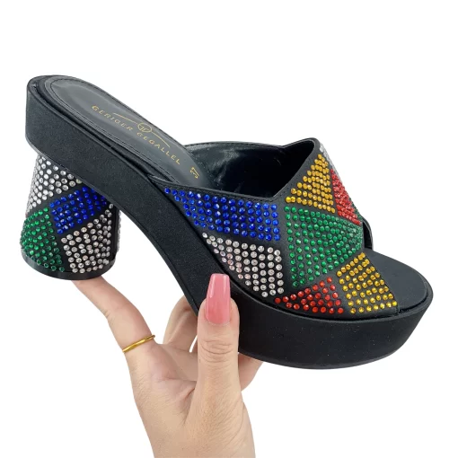 aHSK2023 Nigerian Sandals Platform Shoes Ladies Party High Heel Open Toe Luxury Wedding Ladies High Heels