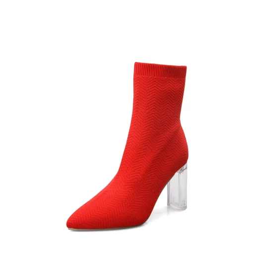 gZ0nWinter 2023 Ladies Socks Boots Women s Elastic Fabric Elastic Stilettos Heel Pointy Booties Women s