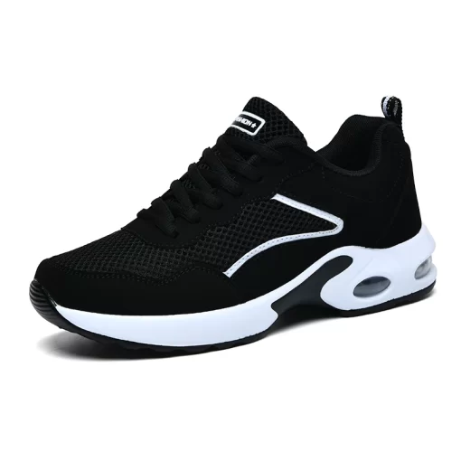 j4vdRunning Shoes For Women 2022 Summer Breathable Casual Shoes Light Weight Platform Sneakers Black Large Size