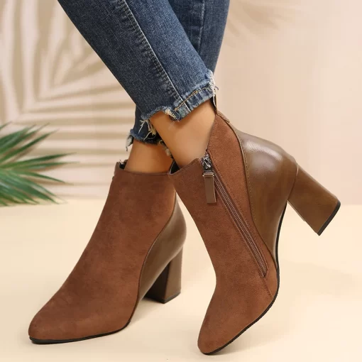 mtsTWomen Ankle boots Genuine Leather plus size 35 41 cm feet length ankle boots pointed toe