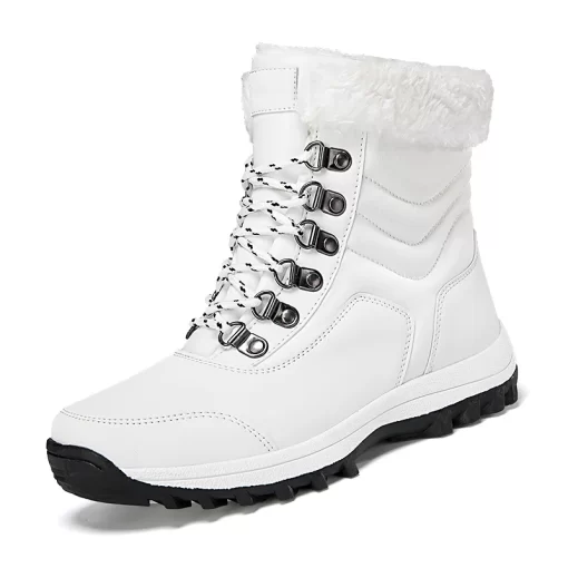 v7hlSuper Warm Women Snow Boots Mid Calf Women Winter Shoes With Fur Warterproof Fur Boots Bottes