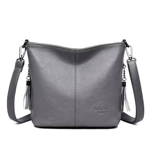 0H0fGenuien Tassels Ladies Hand Crossbody Bags For Women Leather Luxury Purses And Handbags Women Shoulder Bags