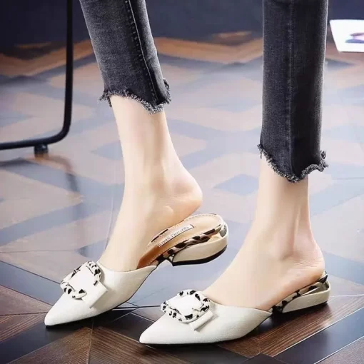 11PrElegant Medium Heel Women s Shoes Bow Luxury Party Fashion Ladies Slippers and Sandals Designer Summer