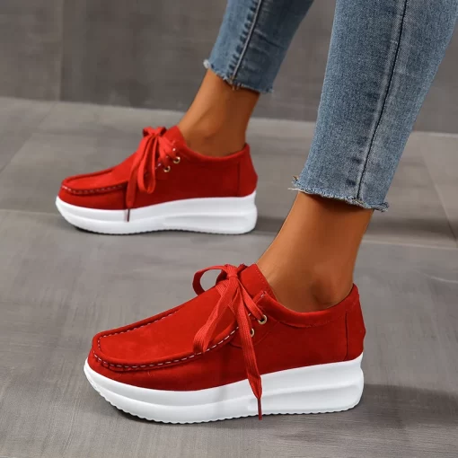 21moWomen s Sports Shoes Casual Sneaker Loafers Fashion Ladies Shoe Platform Sneakers Non Slip Lace up