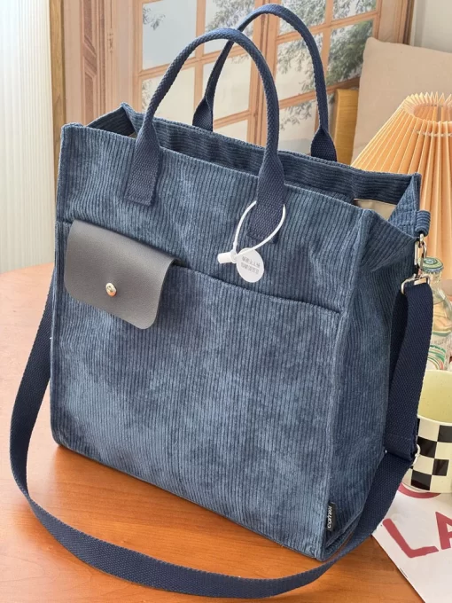 2aibHylhexyr Women s Square Portable Shoulder Bag Fashion Corduroy Crossbody Bags Daily Casual Tote Simple Handbag