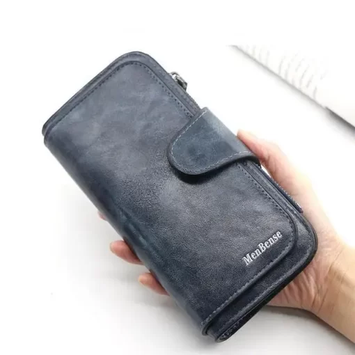 4lr9Women s wallet made of leather Wallets Three fold VINTAGE Womens purses mobile phone Purse Female