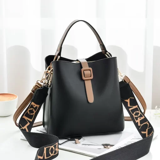 5oKpBags for Woman Luxury Famous Brands Trend 2023 Designer Handbags Leather Bucket Shoulder Messenger Bag White