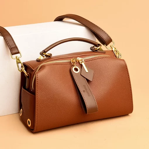 6sjOHigh Quality Solid Color Leather Shoulder Crossbody Bag For Women 2023 Luxury Women s Handbag Designer