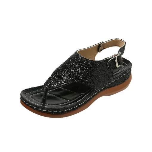 9EMM2023 New Summer Slope Heel Clip Toe Fashion Women s Sandals Luxury Ladies Shoes Sandalias De